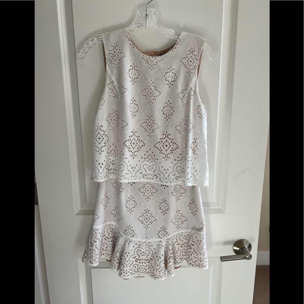 BCBG White Eyelet Dress